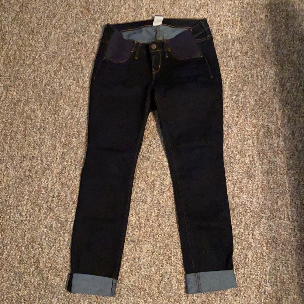Old Navy Maternity Cuffed Side Panel Jeans